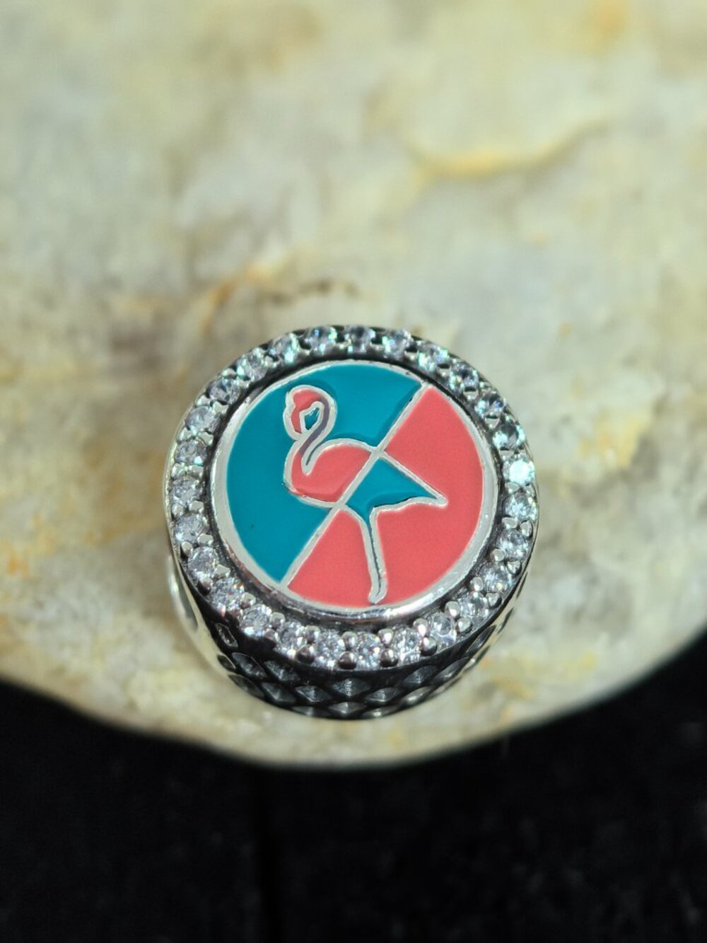 Pandora Miami Flamingo Charm Pendant, S925 Silver Jewelry (Women's)